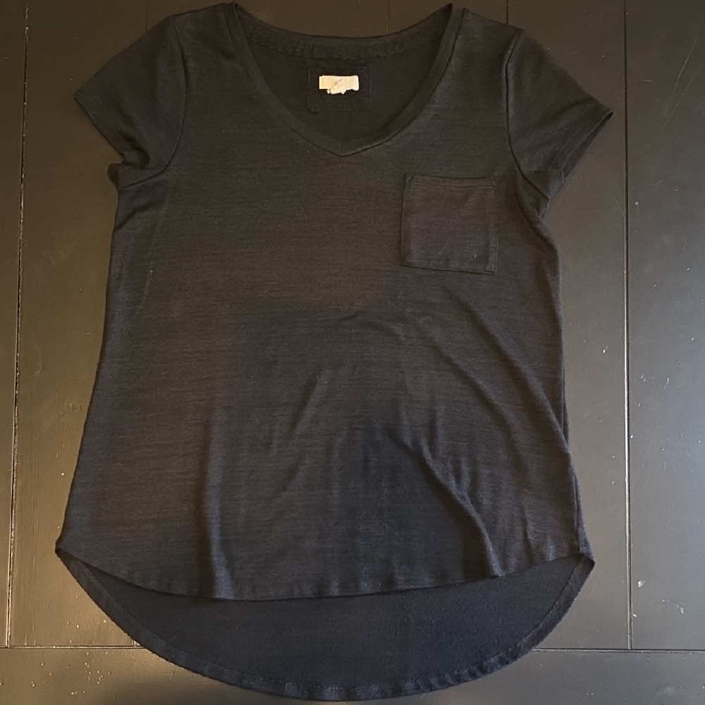 Classic Black V-Neck Women's Top Long